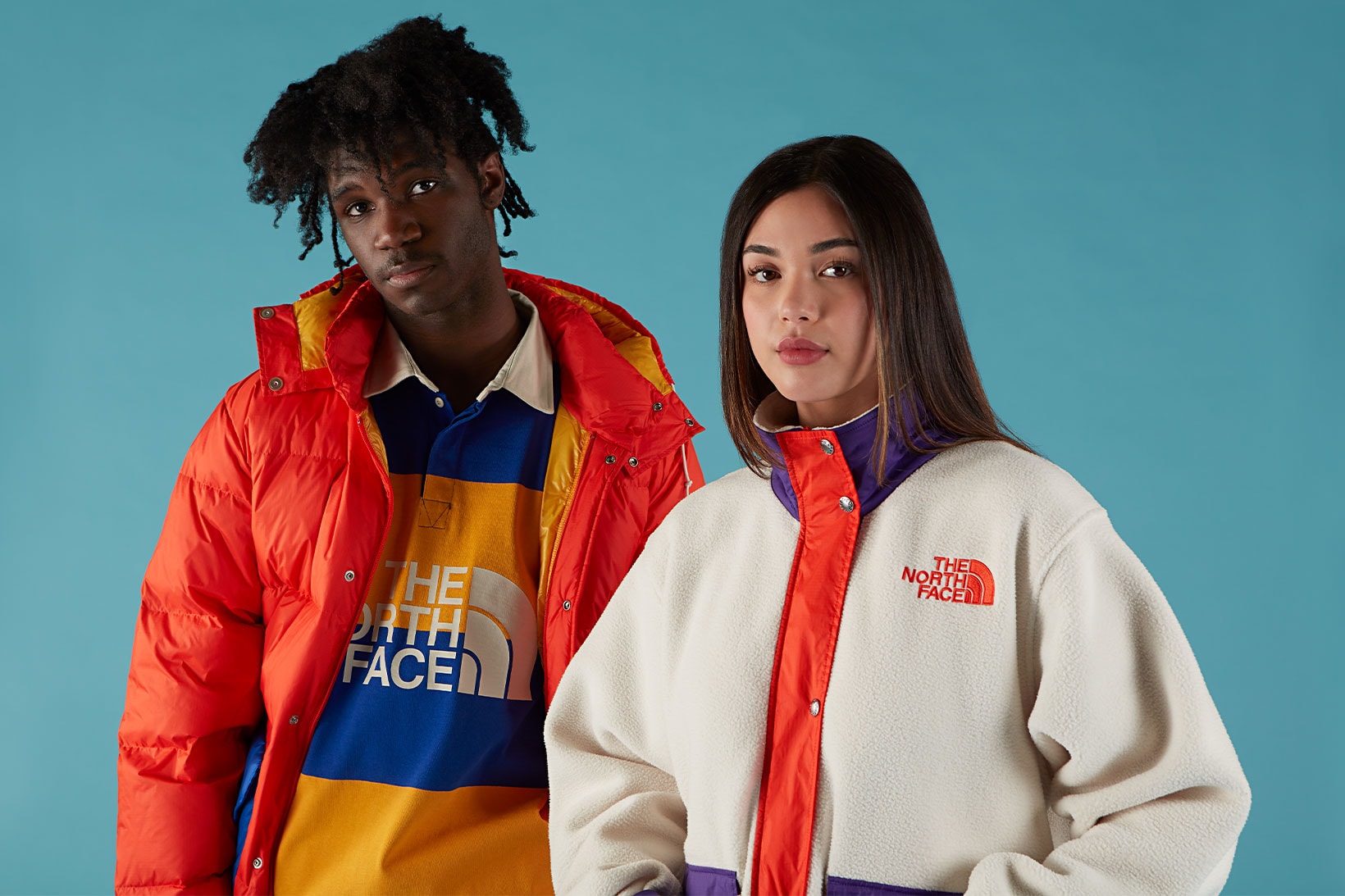 The North Face Color Block Capsule Fleece Puffer Jacket