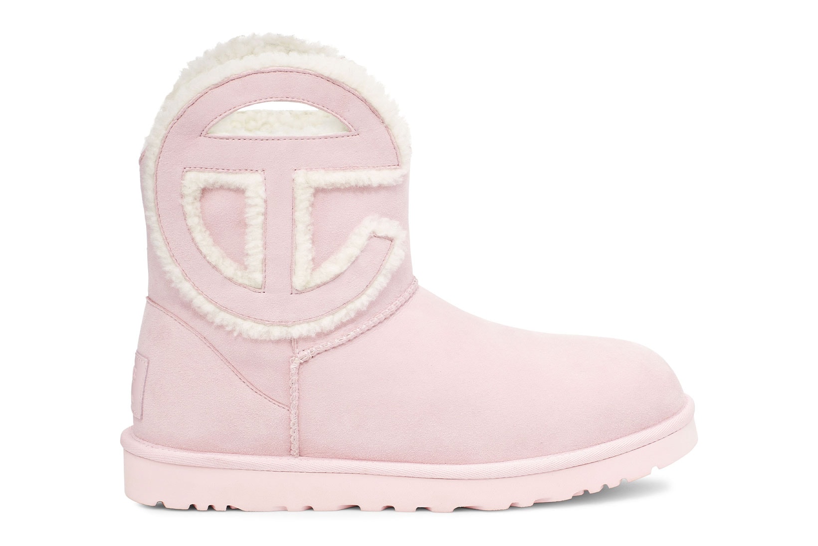 UGG Telfar Fall Winter Collection Pink Logo Mini Boots