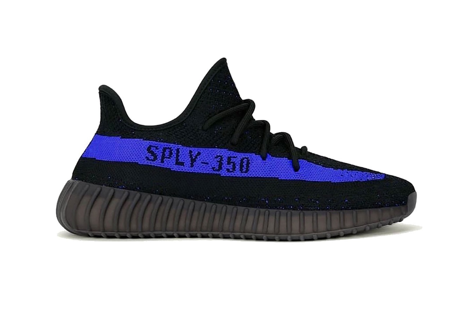 adidas YEEZY BOOST 350 V2 Dazzling Blue Kanye West Sneakers Footwear Shoes Kicks Black Lateral