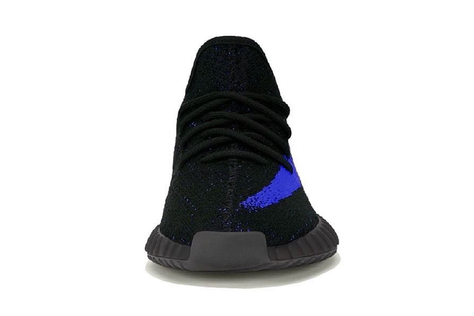 adidas YEEZY BOOST 350 V2 Dazzling Blue Kanye West Sneakers Footwear Shoes Kicks Black Front