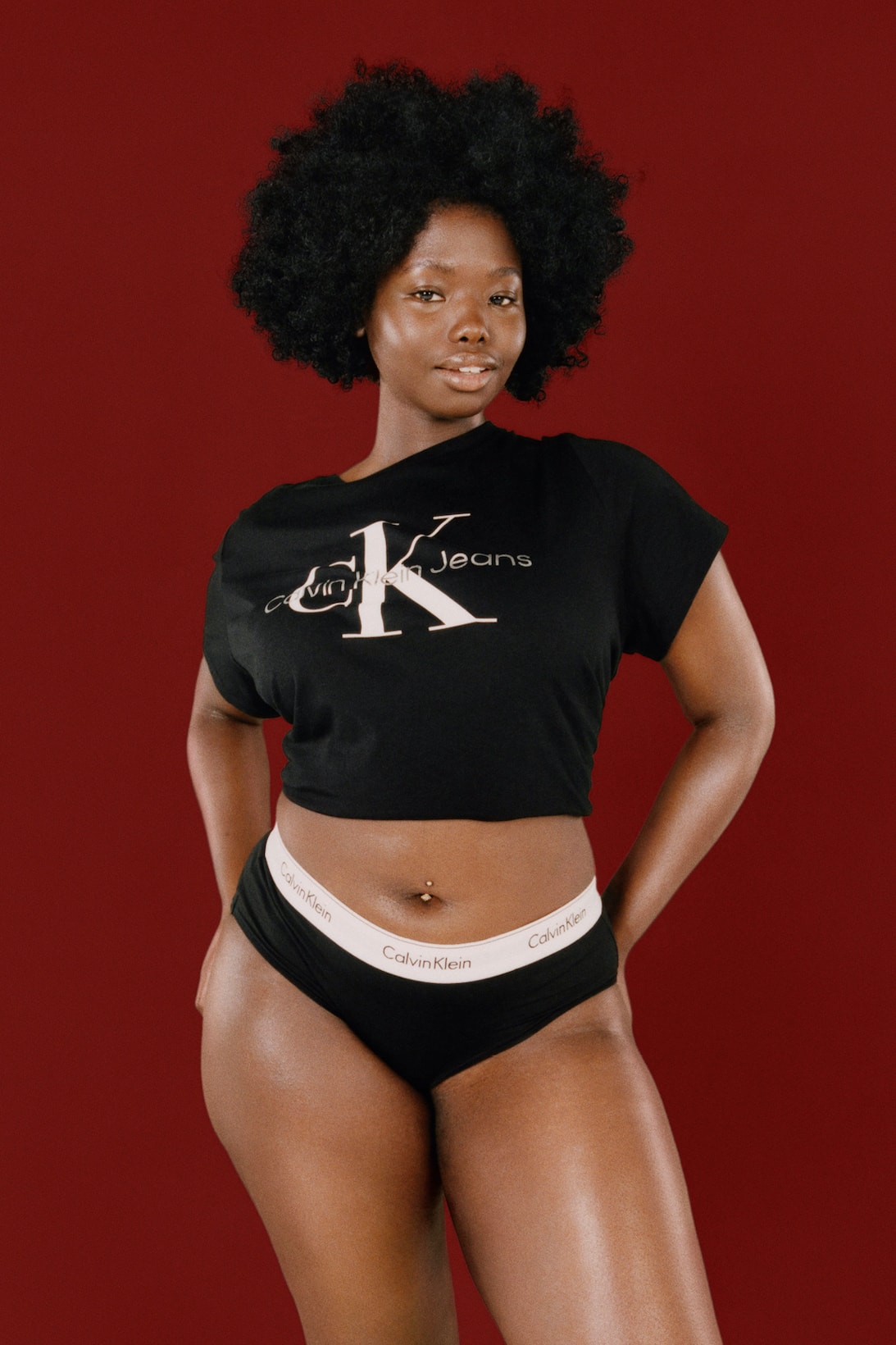 Calvin Klein Womens Underwear Holiday 2021 Campaign Tshirt Bikini