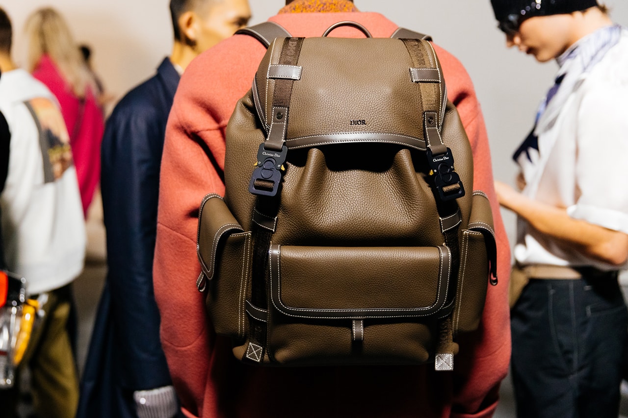dior mens pre fall 2022 runway show leather backpack