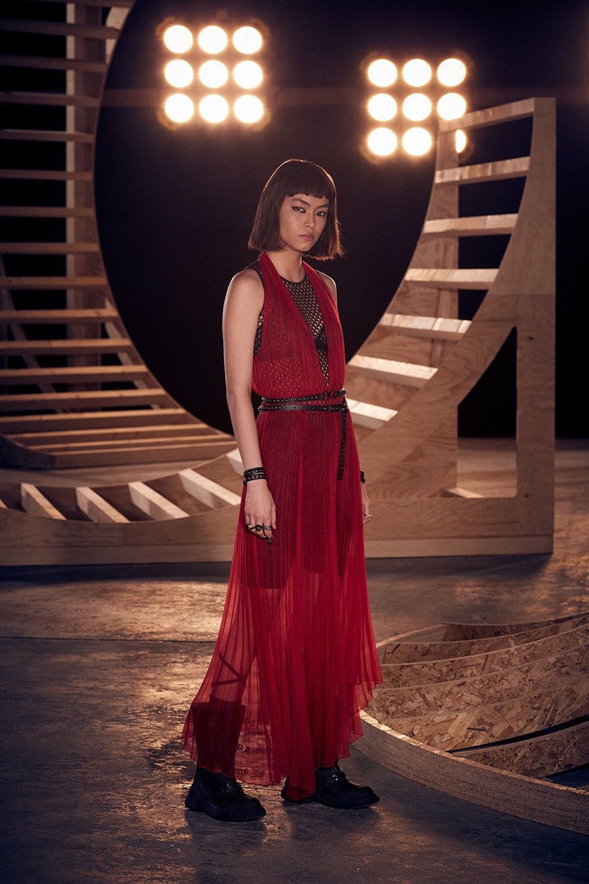 dior womens pre fall 2022 red floor length dress