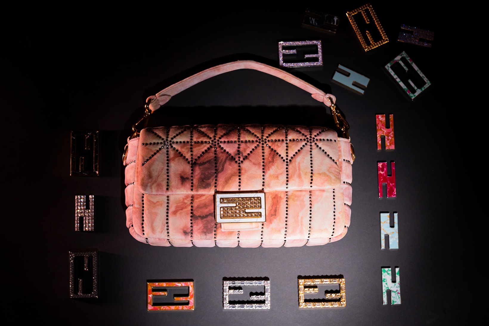 Fendi Baguette Bag Special Project Buckle Custom Pink Accessory