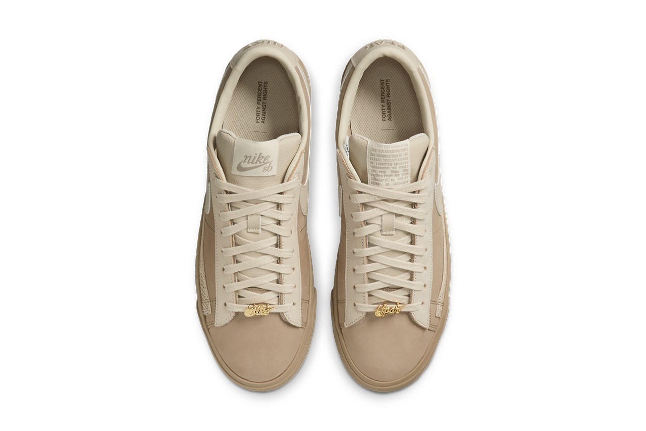 FORTY PERCENT AGAINST RIGHTS Nike SB Blazer Low Tan Beige Price Collaboration Release Date