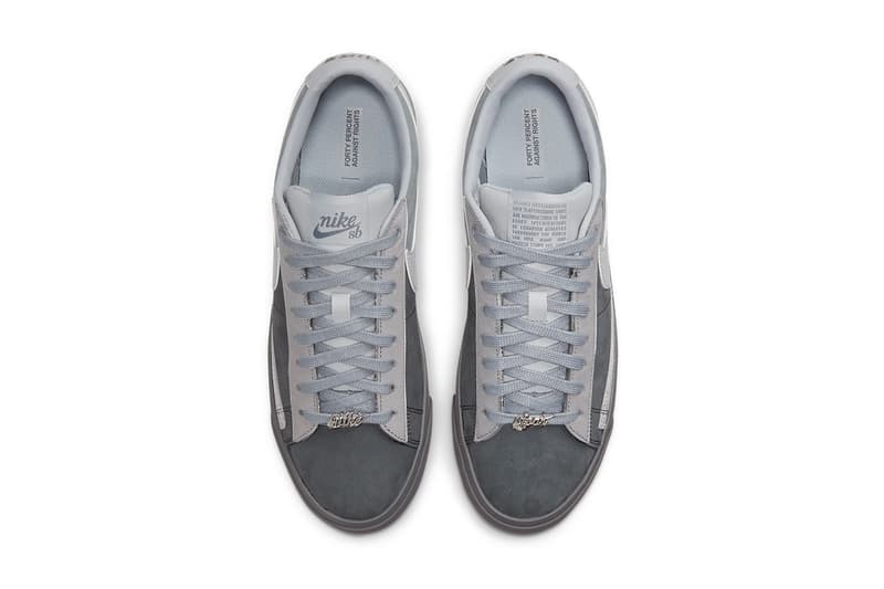 FORTY PERCENT AGAINST RIGHTS Nike SB Blazer Low Medium Grey Price Collaboration Release Date