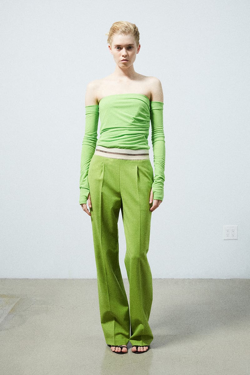 helmut lang off the shoulder top