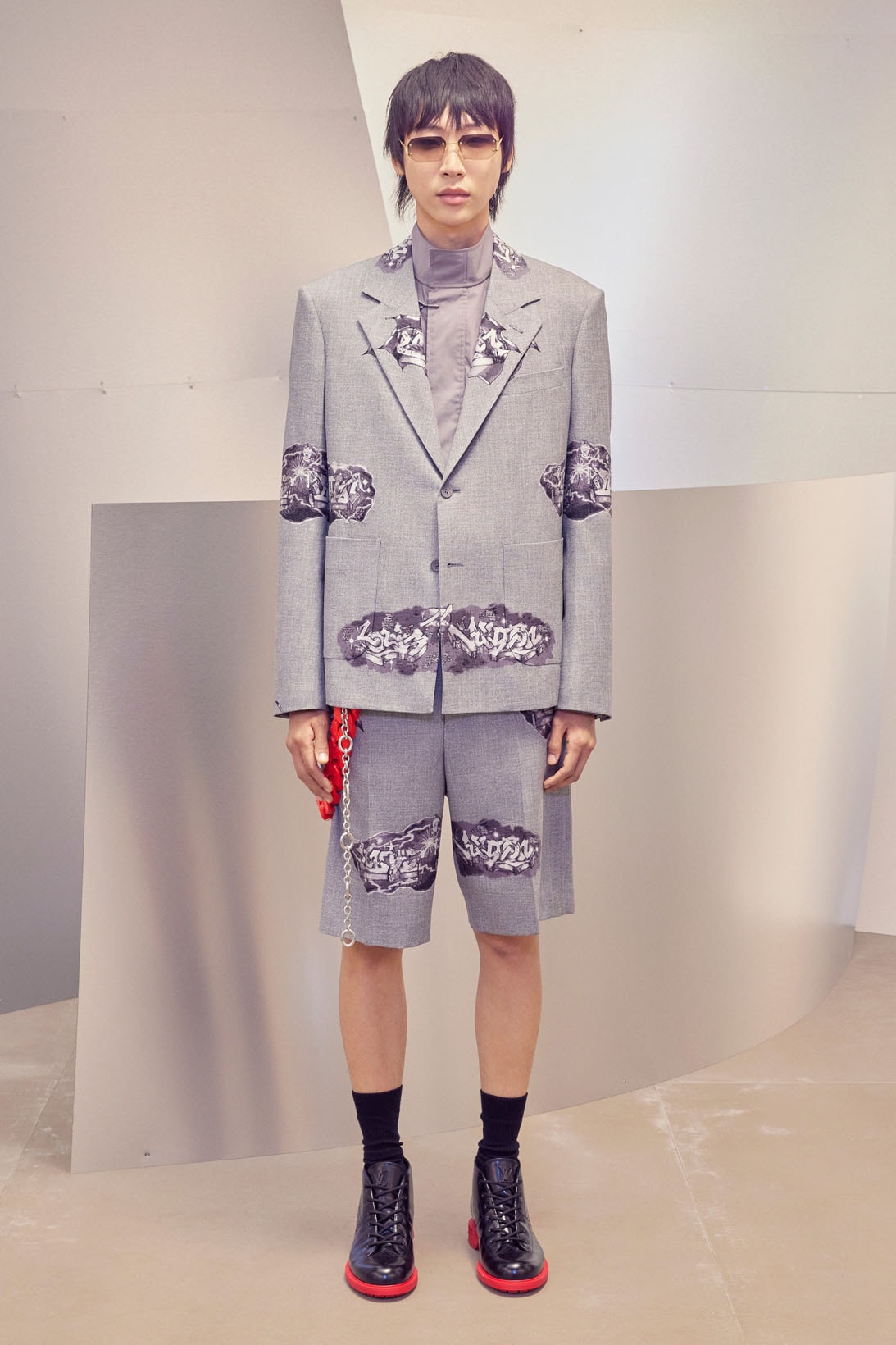 Louis Vuitton Men's Virgil Abloh Pre-Fall 2022 Collection Tailored Suit Shorts