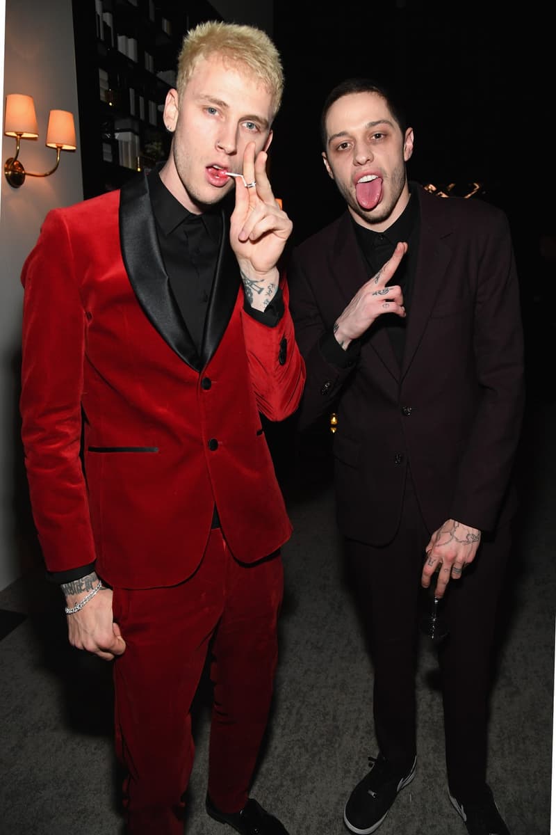 machine gun kelly pete davidson best friends pose calvin klein campaign collaboration 