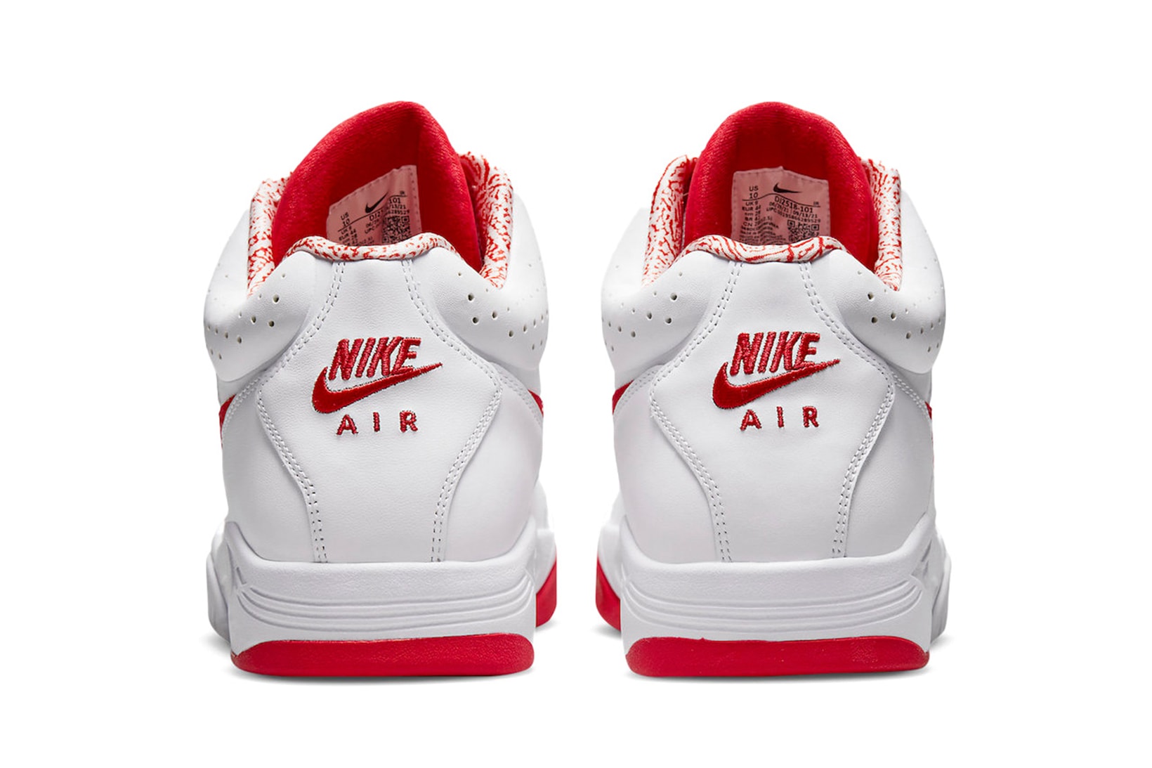Nike Air Flight Lite Mid Scotty Pippen Sneakers Anniversary University Red Colorway Posterior View
