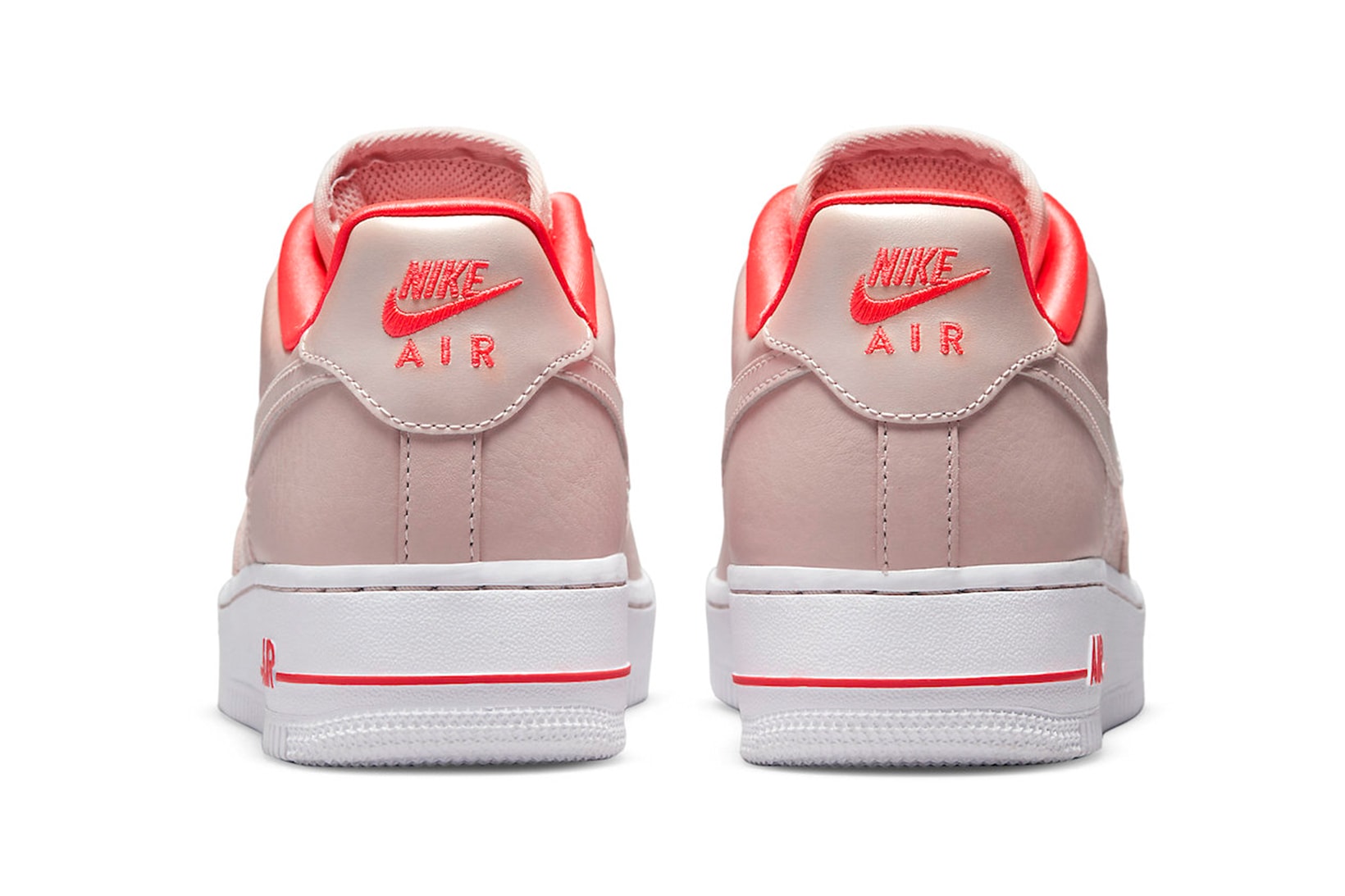 Nike Air Force 1 Low Satin Peach Beige Sneakers Release Info Posterior View