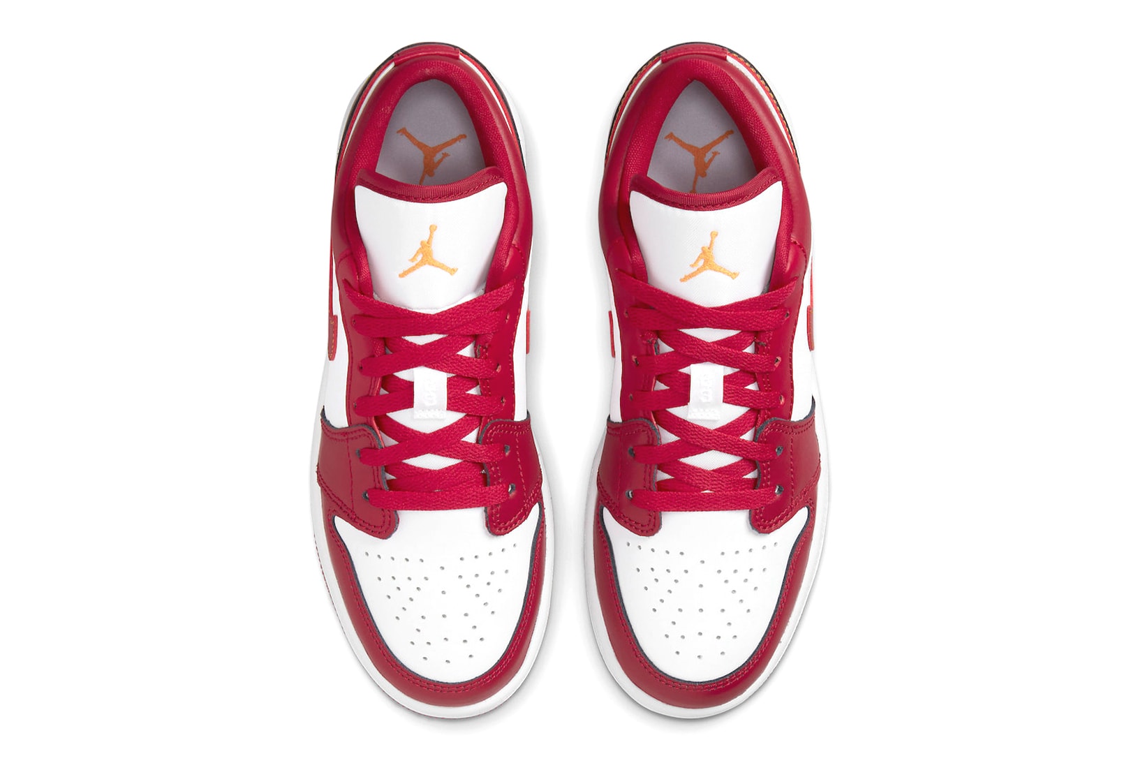 Nike Air Jordan 1 Low Sneakers Kids Cardinal Red Top View