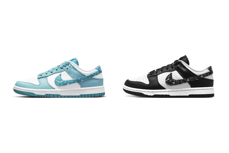 Nike Offers an Official Look at the Dunk Low "Blue Paisley" and "Black Paisley"