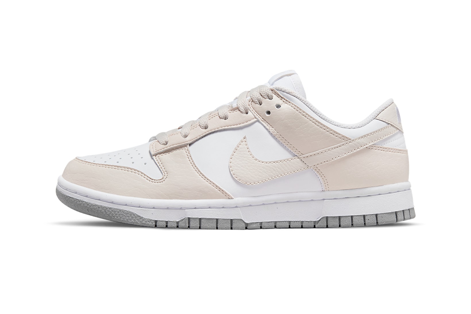 nike dunk low move to zero cream white gray sustainable footwear shoes kicks lateral