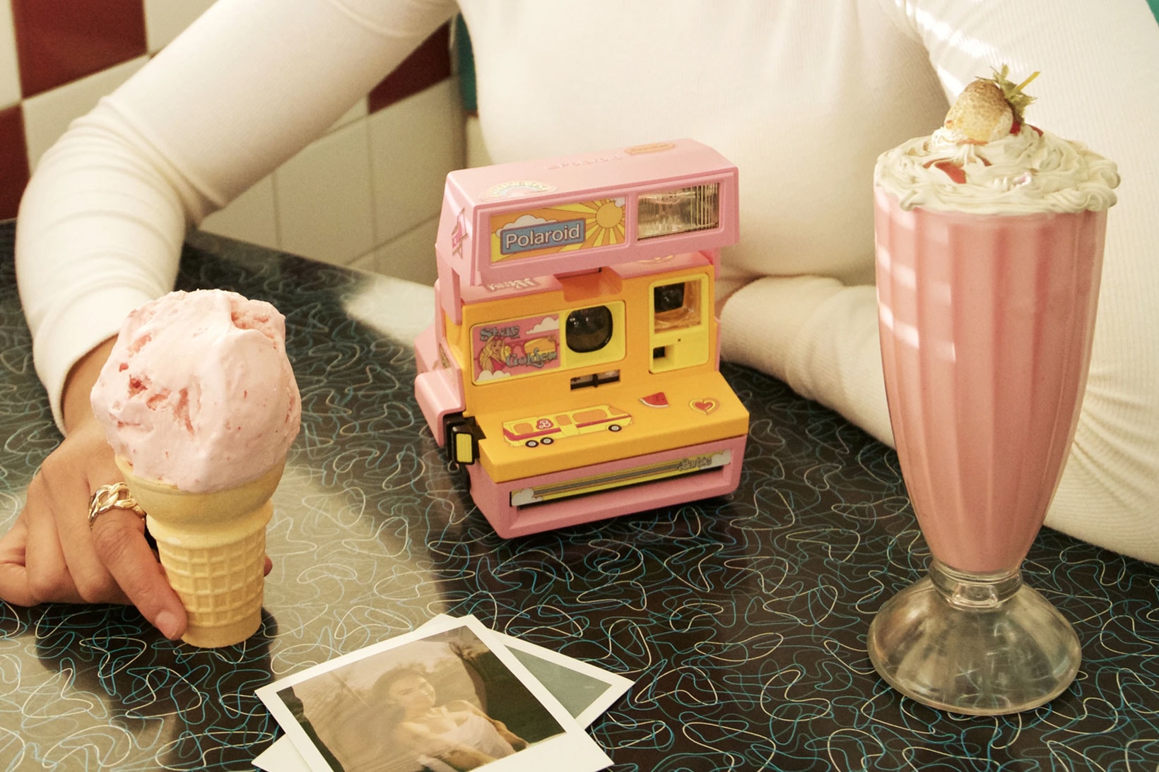 Polaroid Barbie Retrospekt 600 Instant Camera Collaboration Ice Cream Sundae Smoothie