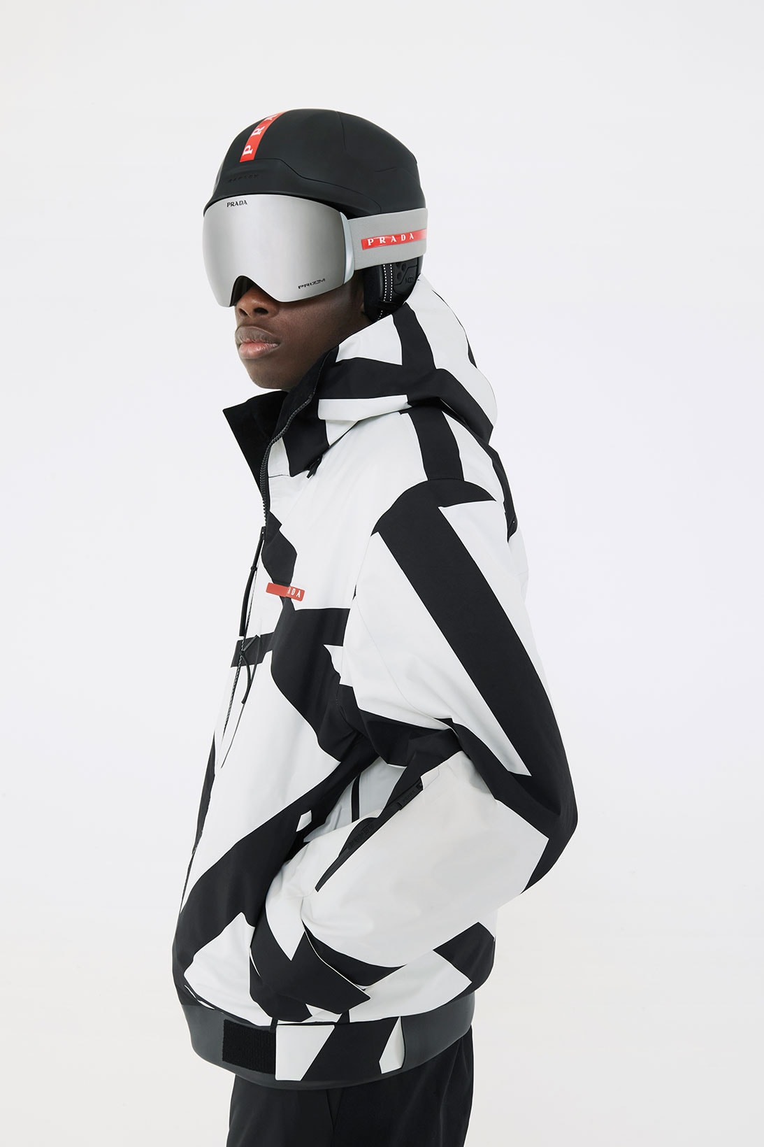 prada aspenx skiwear collaboration outerwear jackets sustainable pants goggles