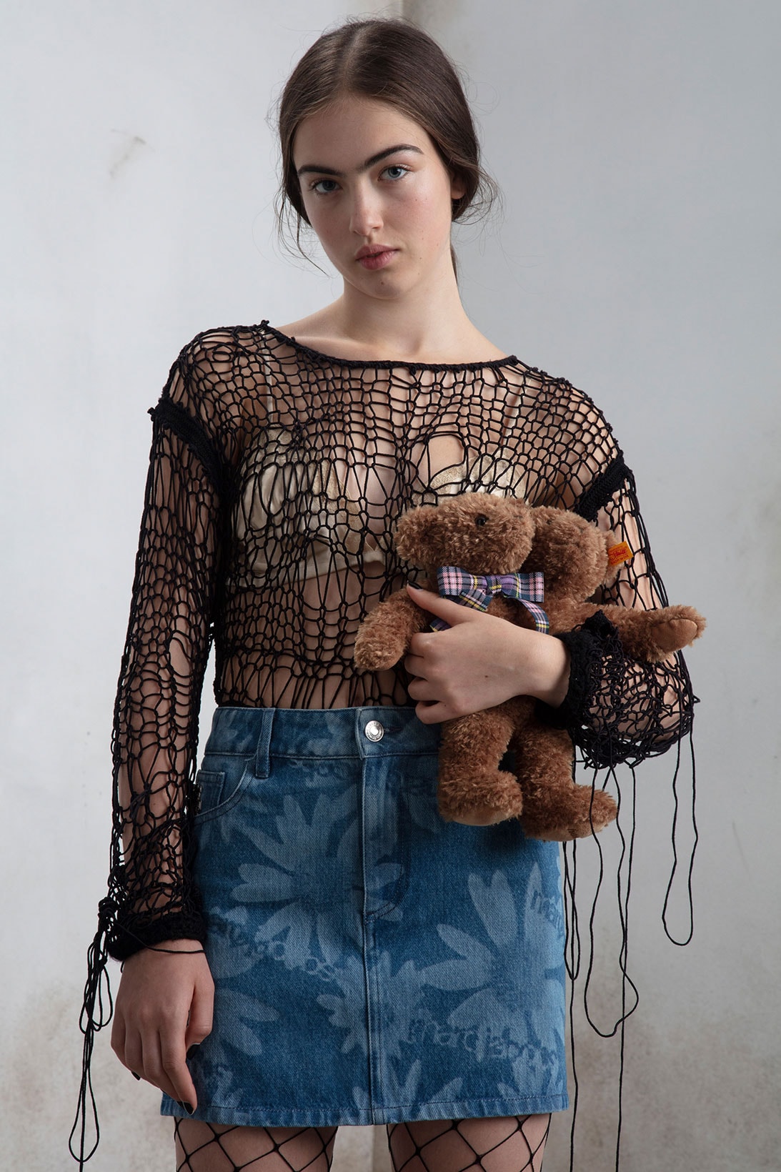 Heaven by Marc Jacobs Steiff Teddy Bear Collaboration Skirt Denim Outfit