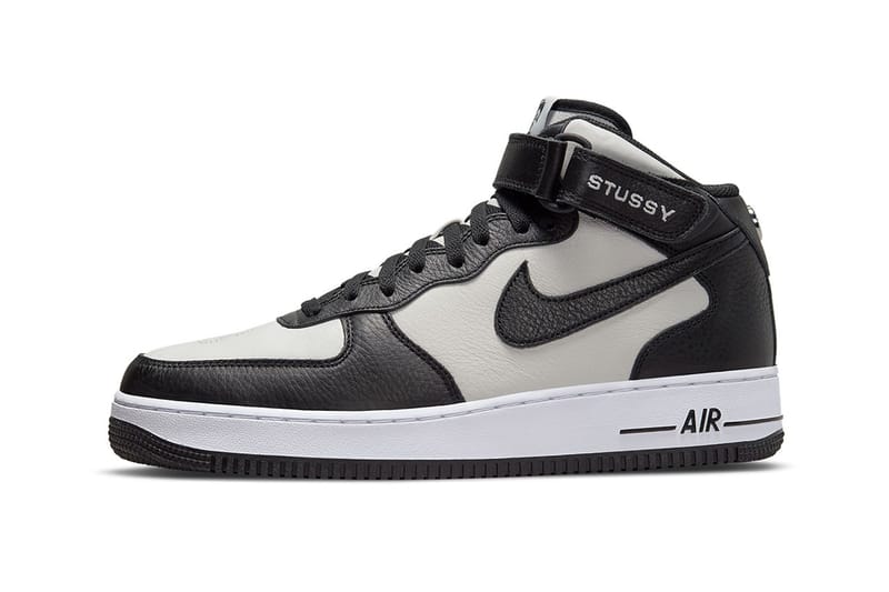 nike air force one mid black and white