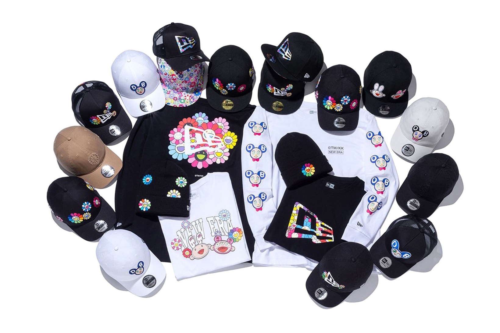 Takashi Murakami New Era Collaboration Hats Tees Beanies