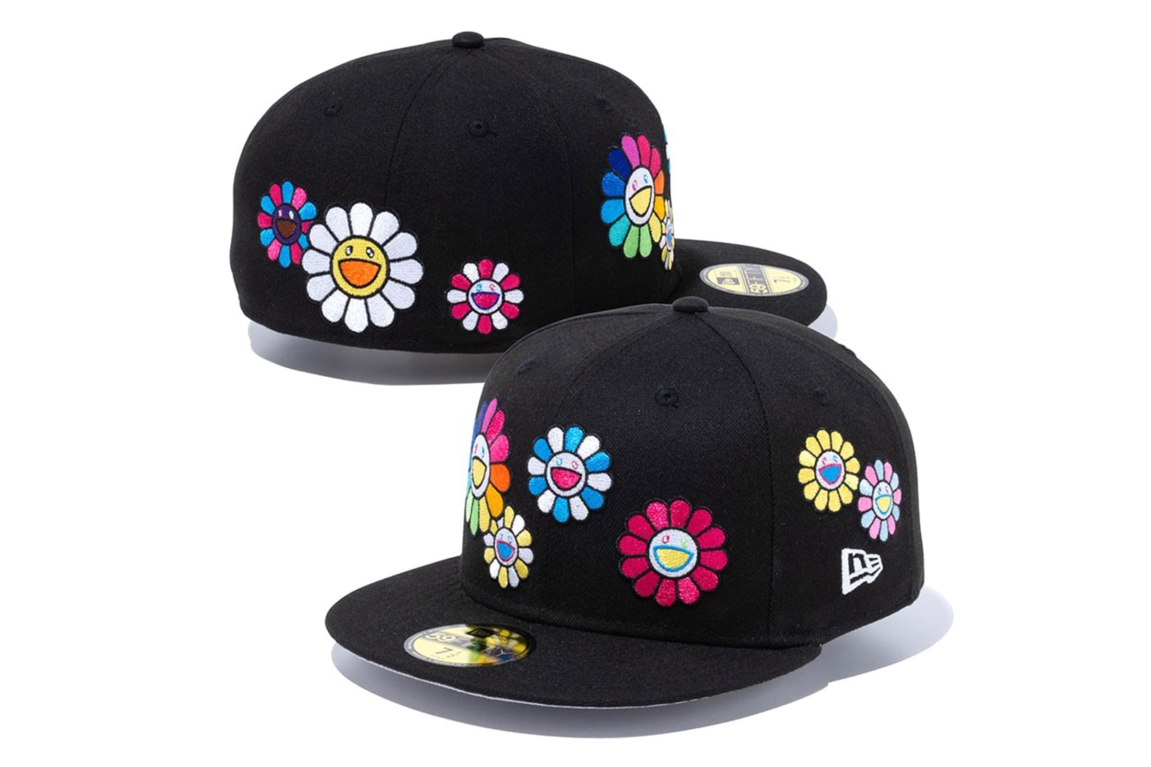 Takashi Murakami New Era Collaboration Black Floral Hat