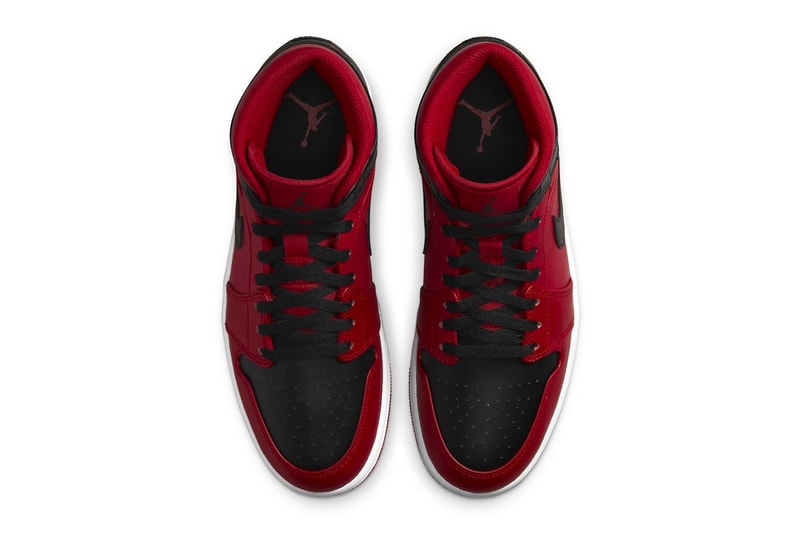 Nike Air Jordan 1 Mid Reverse Bred Red Black Price Release Date