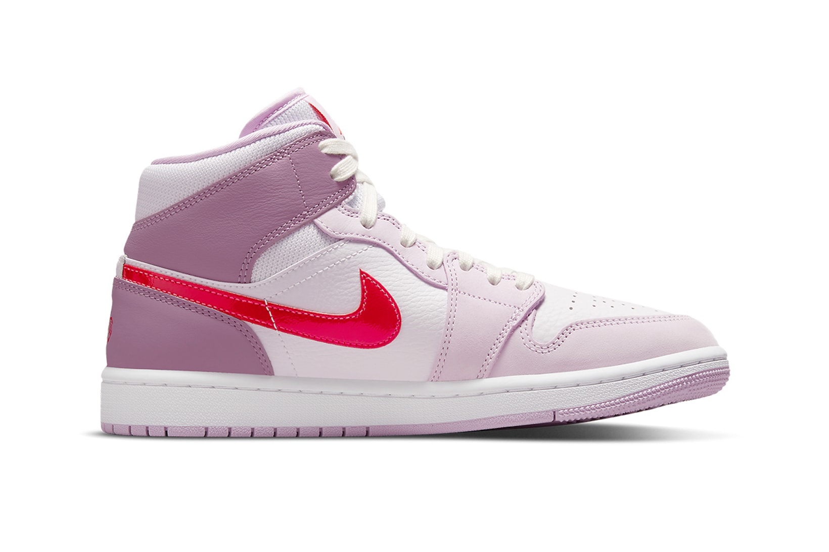 nike air jordan 1 aj1 mid valentines day womens sneakers red pink purple white sneakers footwear shoes