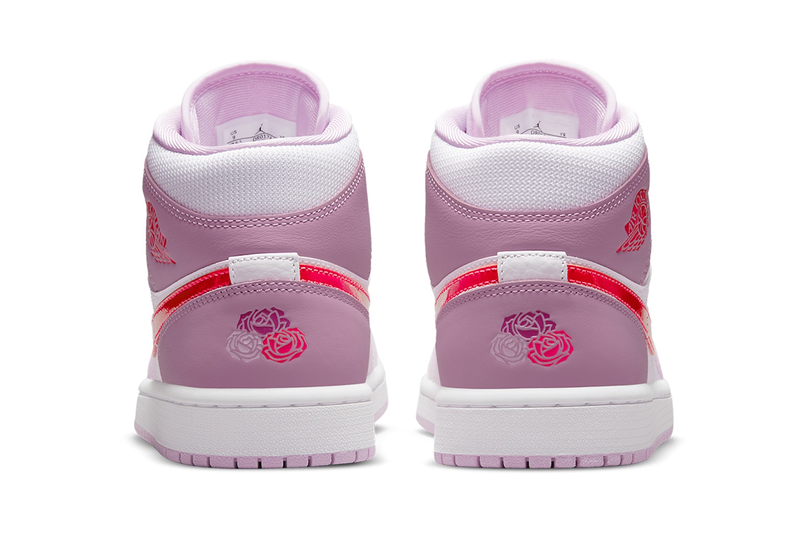 nike air jordan 1 aj1 mid valentines day womens sneakers red pink purple white sneakers footwear shoes