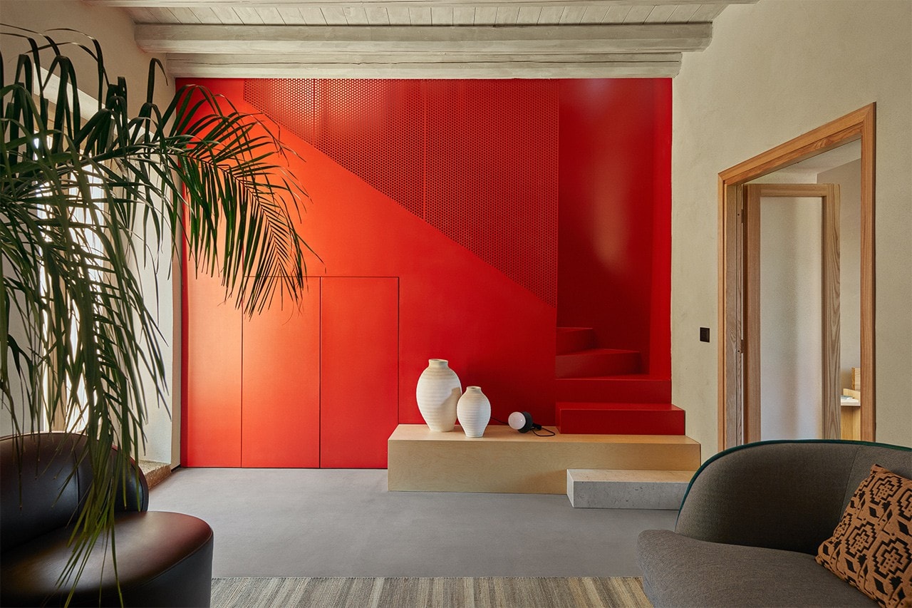 Airbnb Sicilian Home Italy Interior Design Red Wall