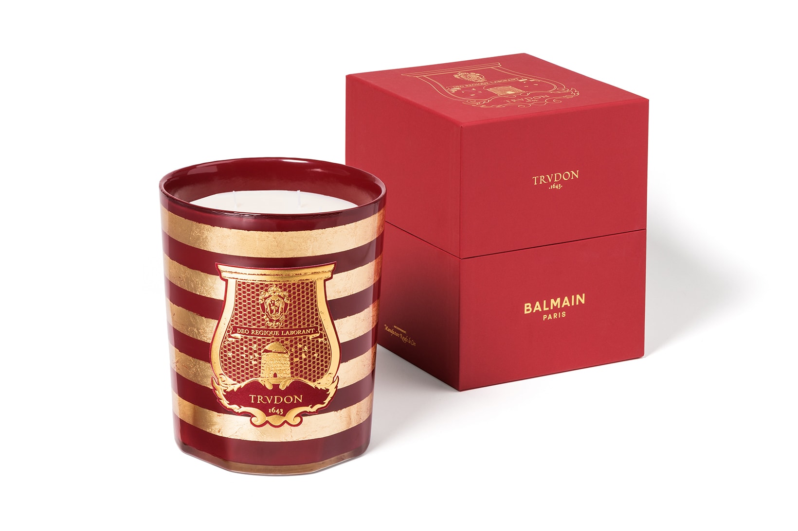 Balmain Trudon Limited Edition Maison Candle Olivier Rousteing Packaging Large