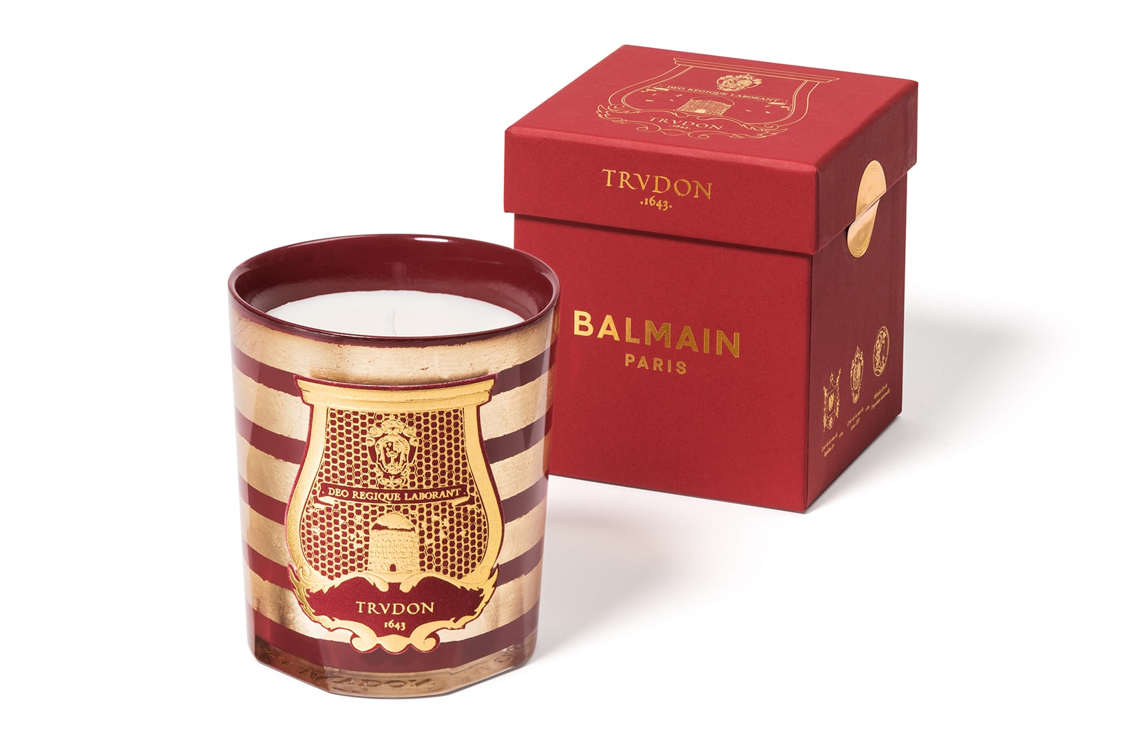 Balmain Trudon Limited Edition Maison Candle Olivier Rousteing Packaging Small
