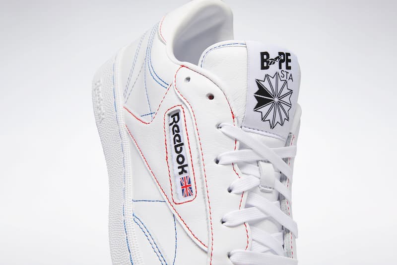 BAPE Reebok Club C 85 Logo Details Sneakers