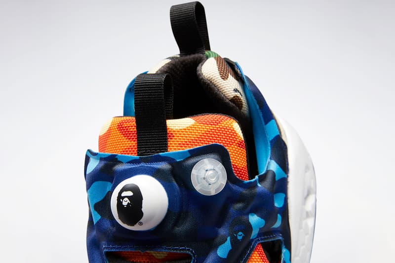 BAPE Reebok Instapump Fury Camo Print Ape Details