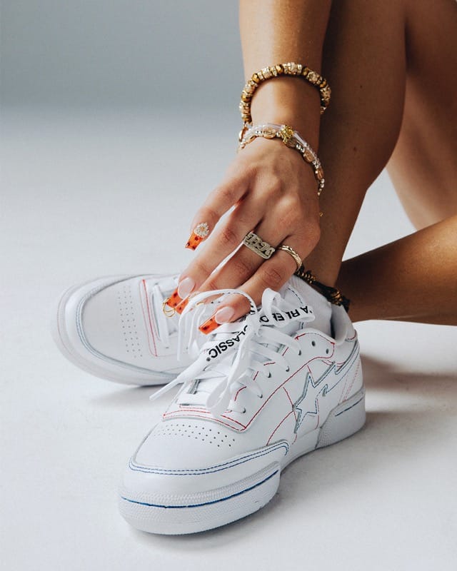 bape reebok club c 85