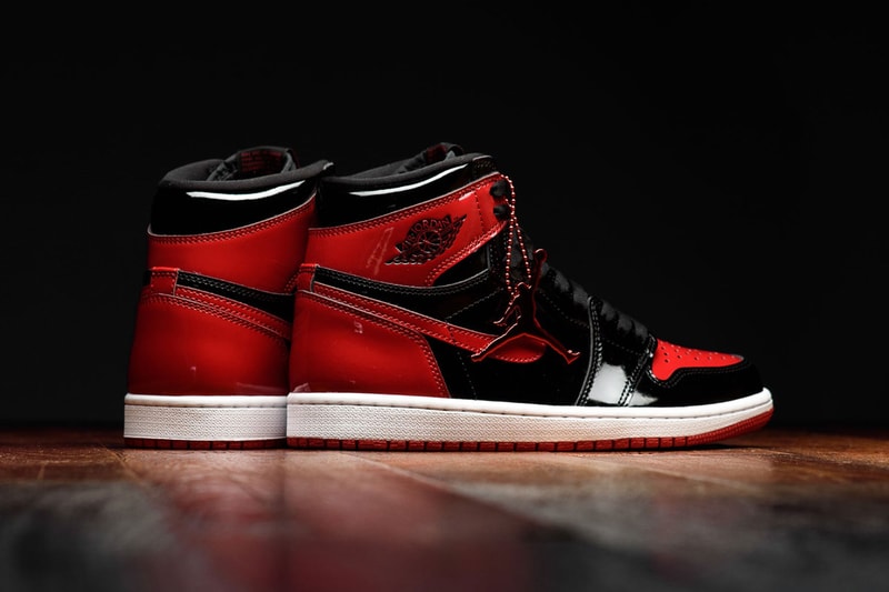 Nike Air Jordan 1 High OG Bred Patent Black Red White