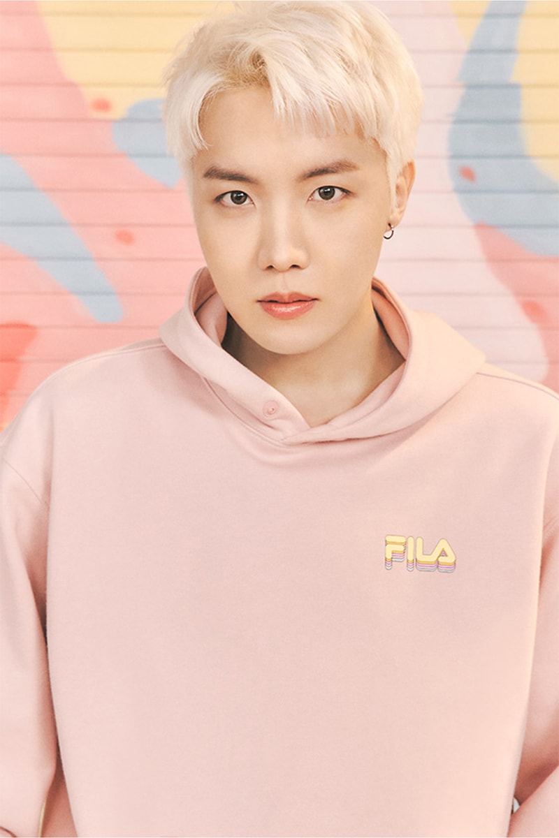 BTS FILA Dynamite Capsule Collection Sneakers Pink Hoodie J-Hope K-pop