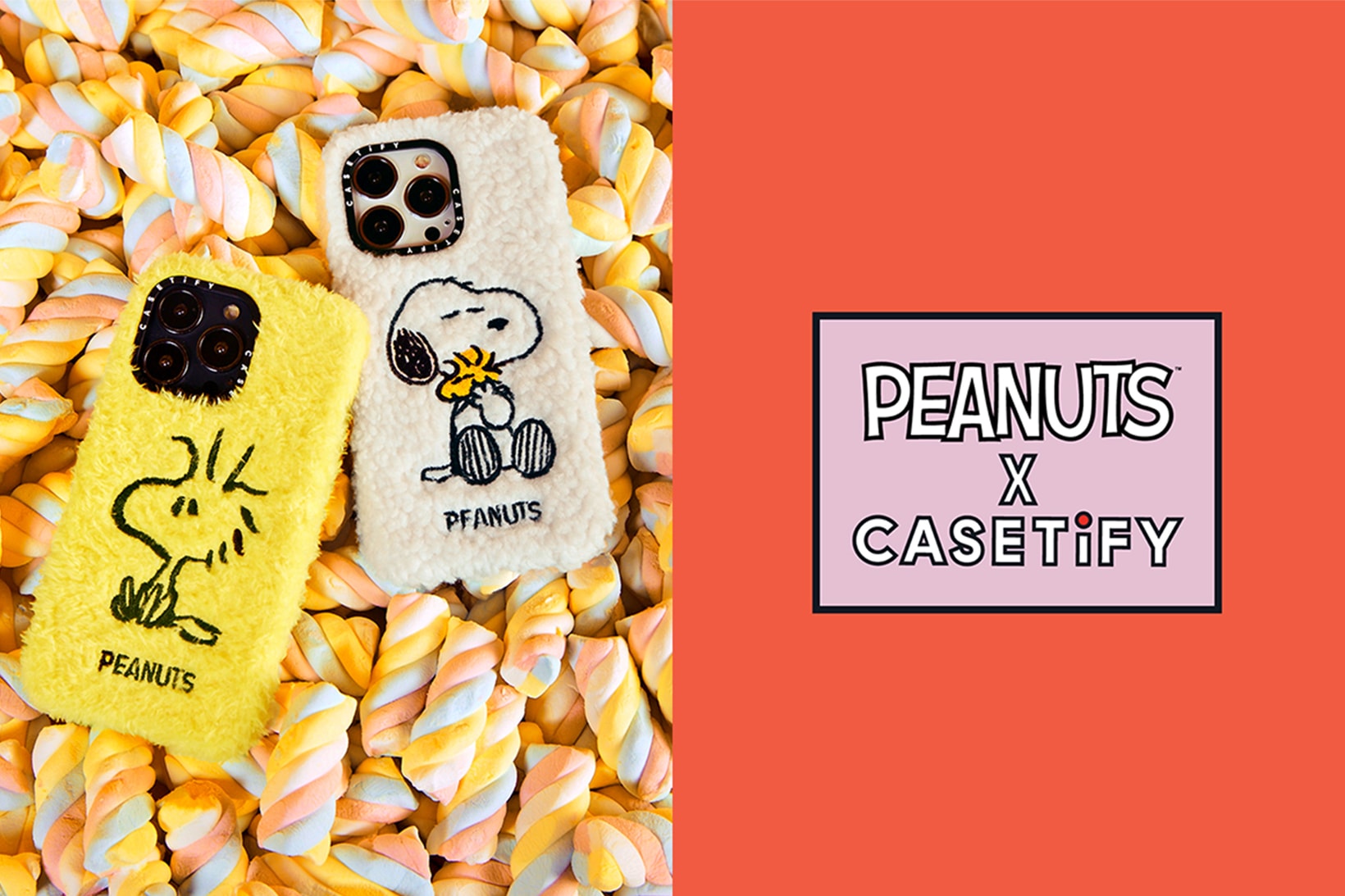 Casetify Peanuts Snoopy Collaboration Accessories Fleece Case Snoopy Woodstock