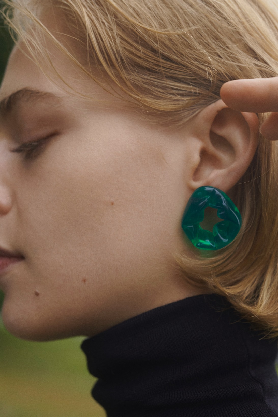Completedworks SS22 Collection Sustainability Jewelry Earrings Model View