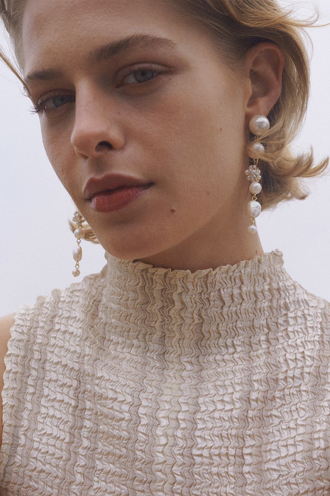 Completedworks SS22 Collection Sustainability Jewelry Pearl Earrings Details