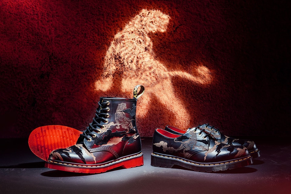 stakåndet Ægte Outlaw Dr. Martens 1460 Boot & 1461 Shoe Year of the Tiger | HYPEBAE