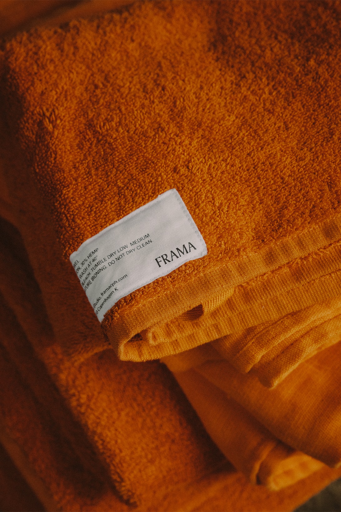 Frama Towel Collection Mindful Living Burnt Orange Details