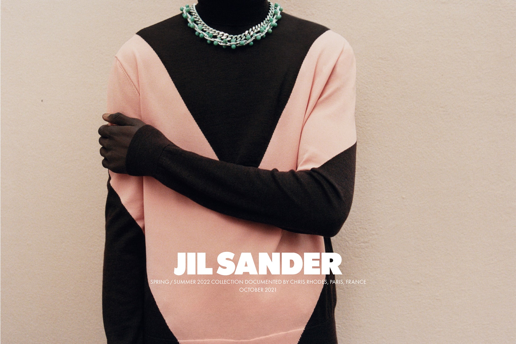 Jil Sander Spring Summer 2022 Collection Advertising Campaign Sweater Pink Black