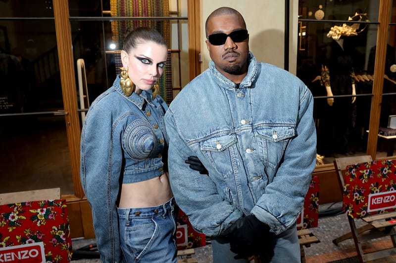 Kanye West and Julia Fox Make Their Red Carpet Debut as a Couple at PFW Men's