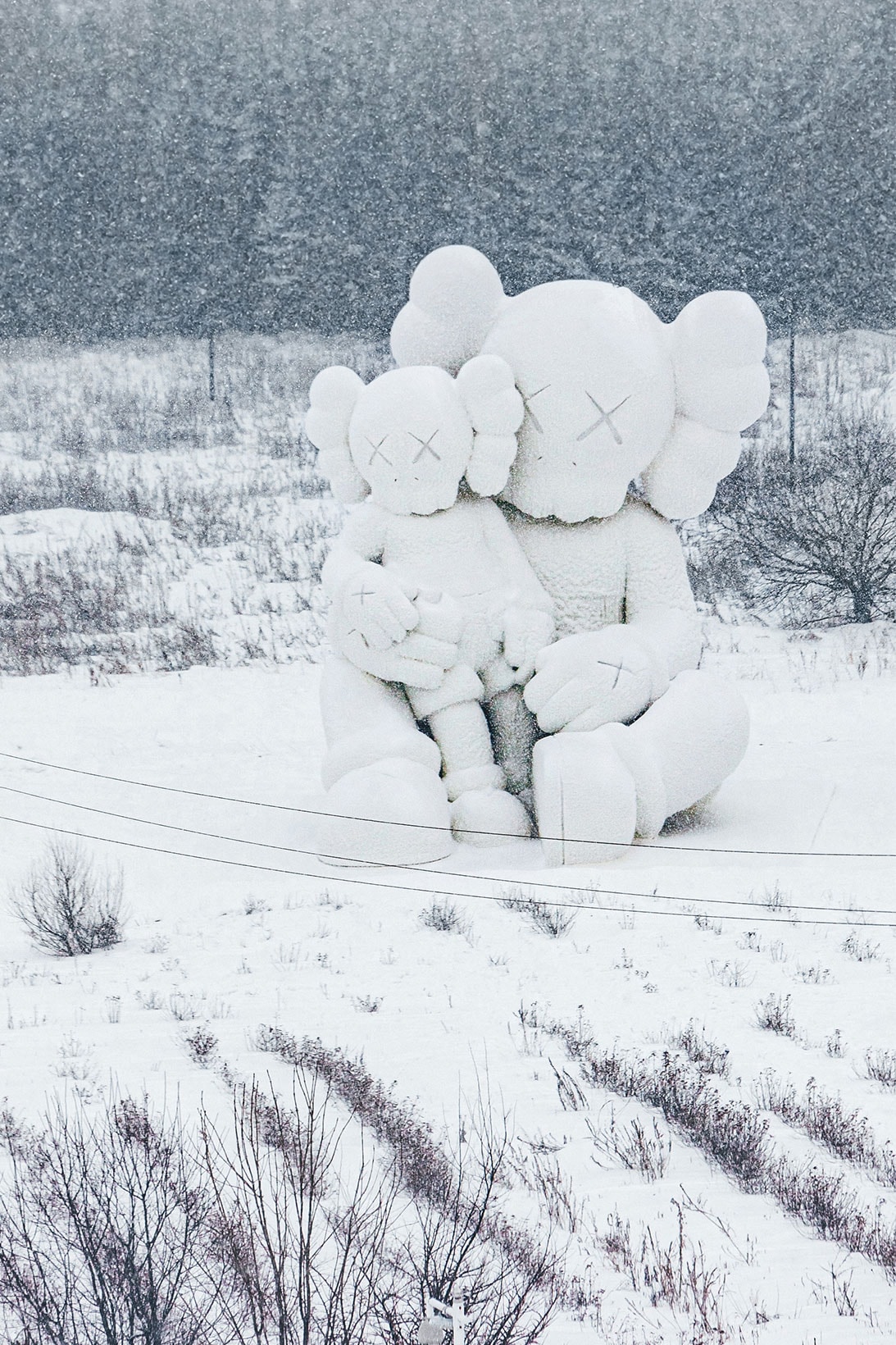KAWS HOLIDAY COMPANION China Changbai Jilin Sculpture Snow