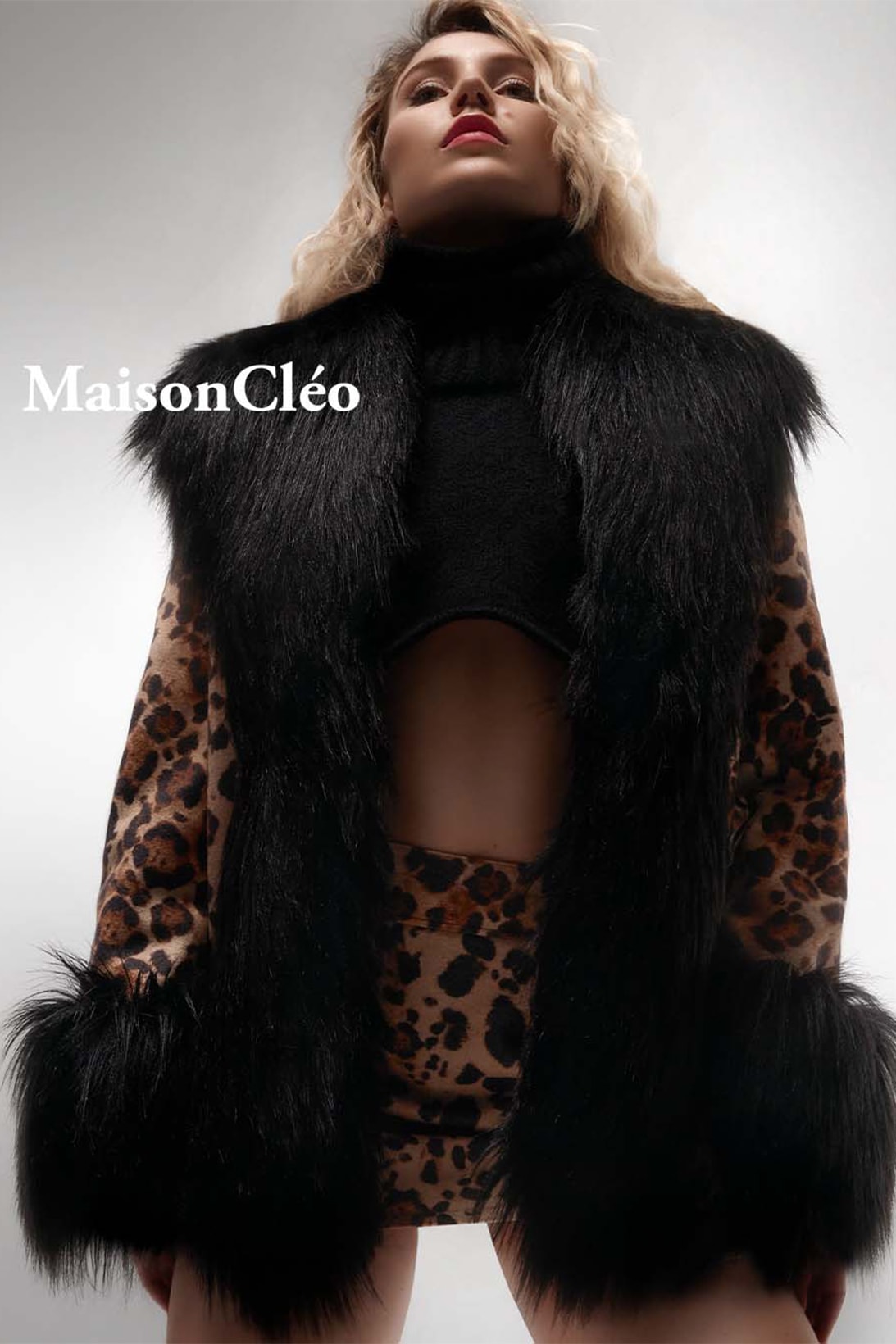 MaisonCleo Official Photos Affordable Outerwear Sustainability Marie Dewet Leopard Print