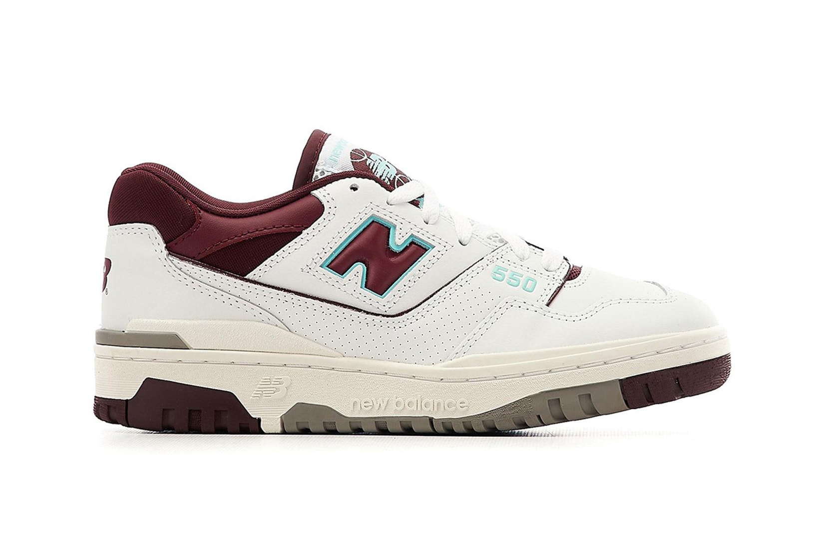 New balance 550 Sneakers Burgundy Blue Medial View