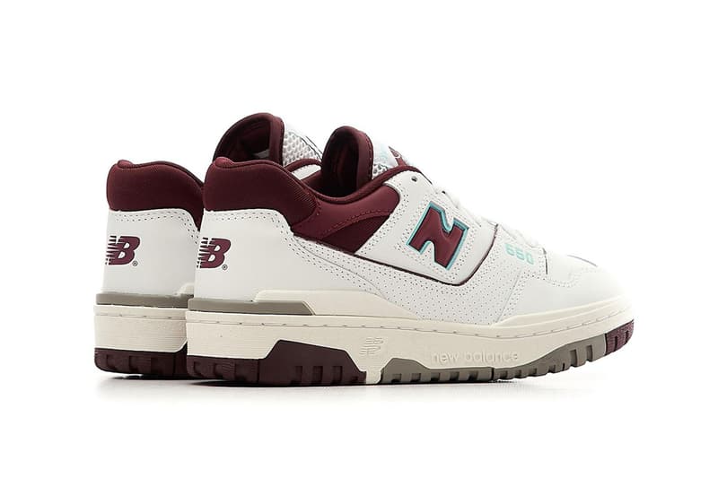 New balance 550 Sneakers Burgundy Blue Heel View