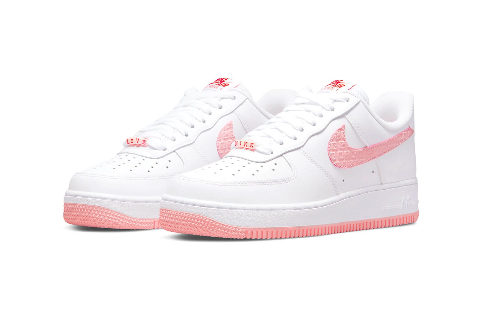 nike white and pink air force 1