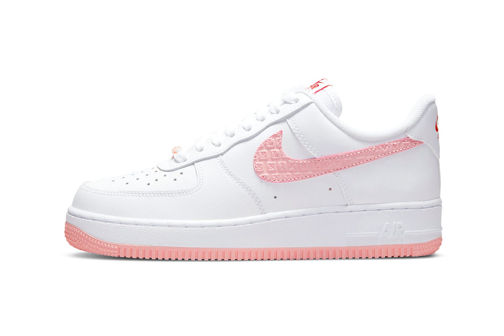 nike air force 1 white pink red