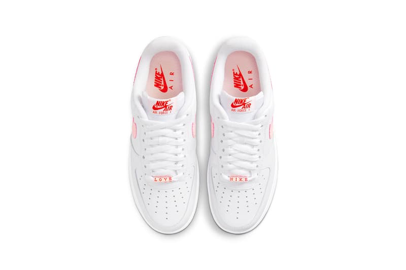 Nike Valentine’s Day Air Force 1 AF1 2022 Sneakers White Pink Red Footwear Shoes Kicks