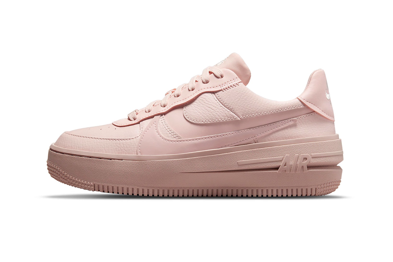 Nike Pink Air Force 1 PLT.AF.ORM Womens Sneakers Footwear Shoes Kicks Lateral